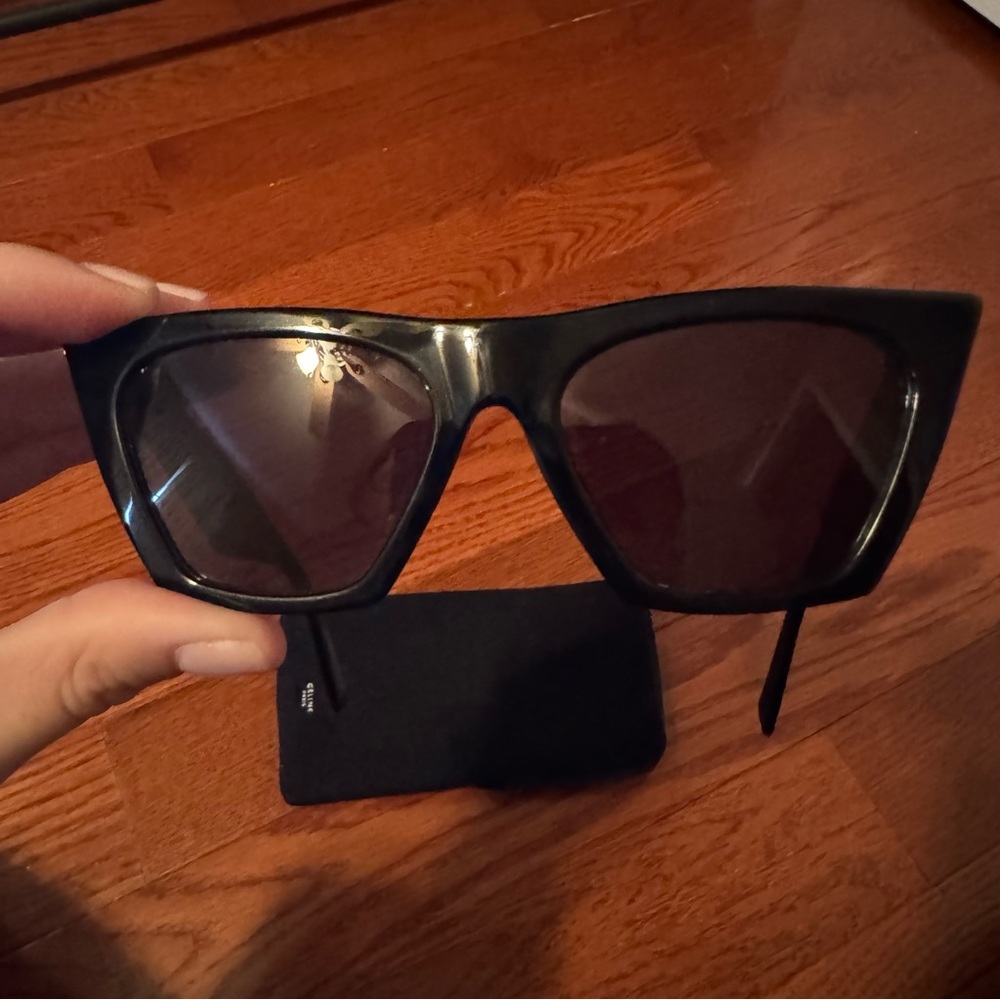 Celine Edge Cat Eye Black Sunglasses CL 41468/S - Picture 6 of 12